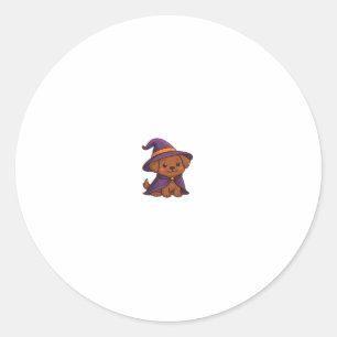 Cute Spooky Dog � Kawaii Halloween Puppy Classic T Round Sticker