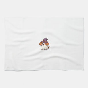 Cute Spooky Dog � Kawaii Halloween Puppy Classic T Tea Towel