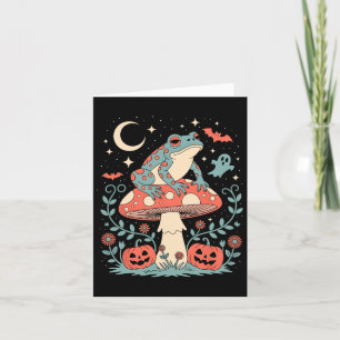 Cute Spooky Frog Halloween Graphic – Toad On Mushr Card