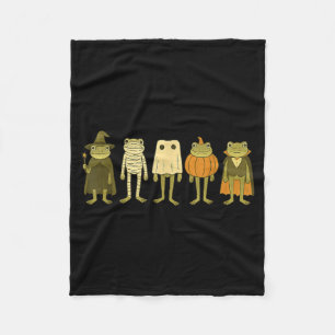 Cute Spooky Frogs Halloween Costumes Fleece Blanket