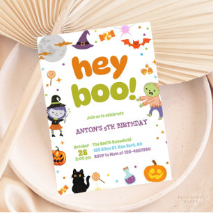 Cute Spooky & Fun Halloween Birthday Invitation