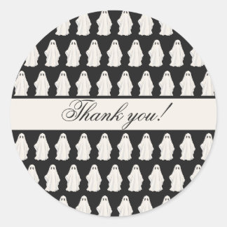 Cute Spooky Ghost Classic Round Sticker