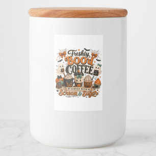 Cute Spooky Ghost Coffee Lover Halloween Food Label