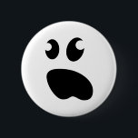 Cute spooky ghost face Halloween party pinback 6 Cm Round Badge<br><div class="desc">Cute spooky ghost face Halloween party pinback buttons. Funny design with scary cartoon monster eyes. Fun party favour for kids and adults. Change quantity to get the cheap bulk price.</div>