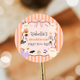 Cute Spooky Ghost Halloween Birthday Sticker