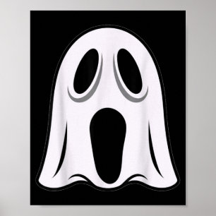 Cute Spooky Ghost Halloween Costume Poster
