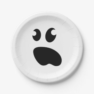 Cute spooky ghost Halloween party paper plates