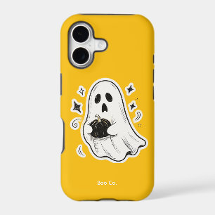 Cute Spooky Ghost with Pumpkin