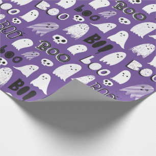 Cute Spooky Ghosts, Skulls and Boo Wrapping Paper