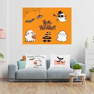 Cute & Spooky Halloween Accent Pillow