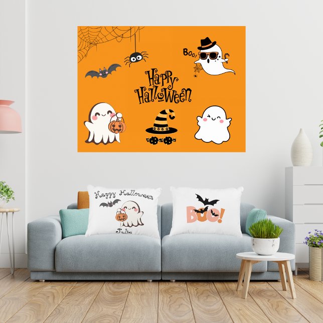 Cute & Spooky Halloween Accent Pillow (Creator Uploaded)