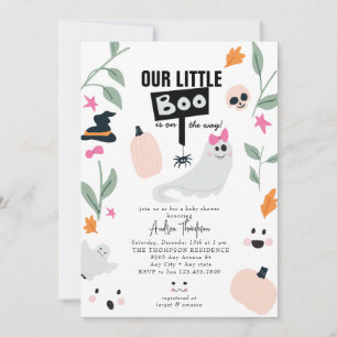 Cute Spooky   Halloween Baby Shower  Invitation