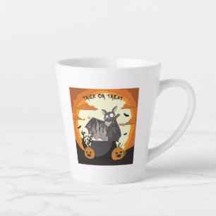 Cute Spooky Halloween Bat Party Latte Mug