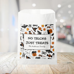 Cute Spooky Halloween Black and Orange Favour Bag