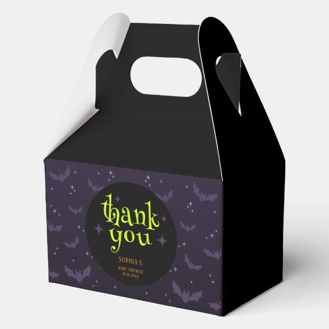 Cute Spooky Halloween Cauldron Baby Shower  Favour Box (Front)