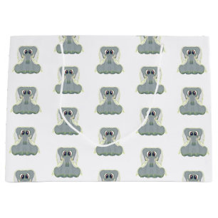 Cute Spooky Halloween Elephant Ghost Large Gift Bag