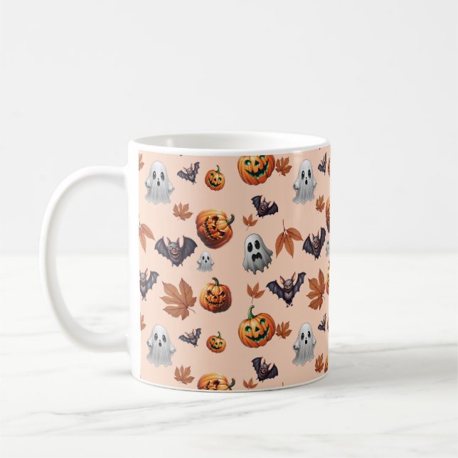 Cute Spooky Halloween Fall  Coffee Mug (Left)
