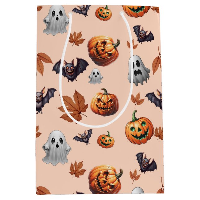 Cute Spooky Halloween Fall  Medium Gift Bag (Front)