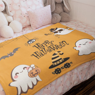 Cute & Spooky Halloween  Fleece Blanket