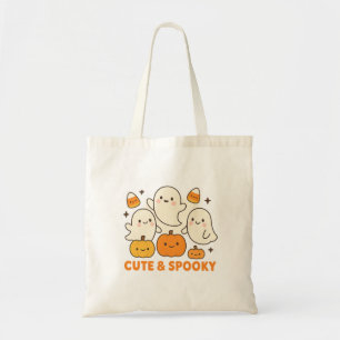 Cute & Spooky Halloween Ghost Tote Bag for Treats