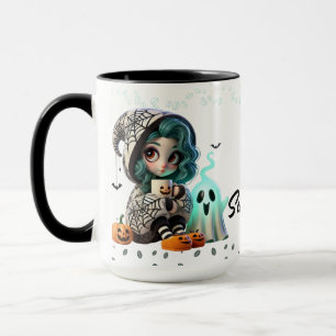 Cute Spooky Halloween Girl Coffee Classic Mug