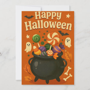 Cute Spooky Halloween Holiday Card
