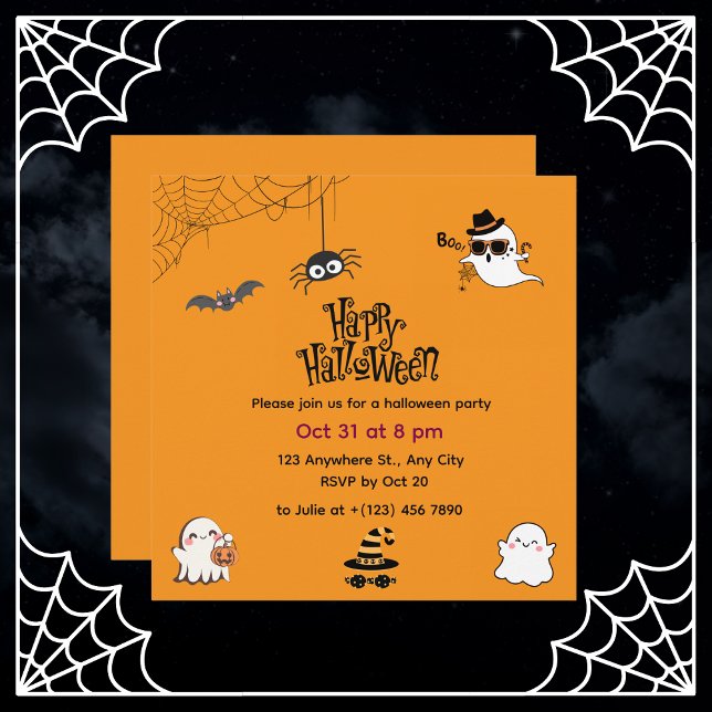 Cute & Spooky Halloween  Invitation (Creator Uploaded)