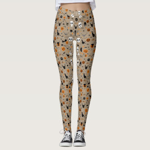 Cute Spooky Halloween Pattern  Leggings