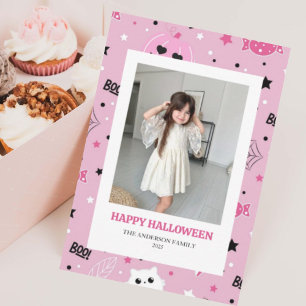 Cute Spooky Halloween Photo Card
