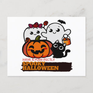 Cute Spooky Halloween Postcard