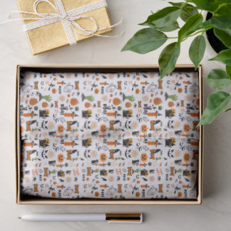 Cute Spooky Icons Pattern Halloween  Tissue Paper