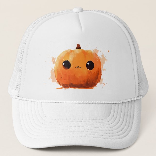 Cute & Spooky Jack-O-Lantern Cap (Front)