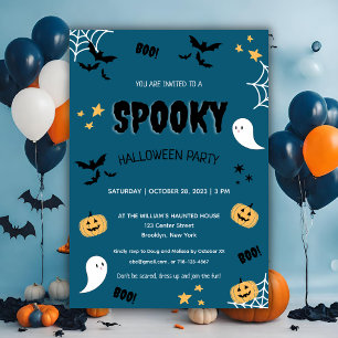 Cute Spooky Kids Halloween Party Invitation