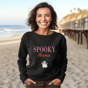 Cute Spooky Mama Halloween Ghost Dark Colour Sweatshirt