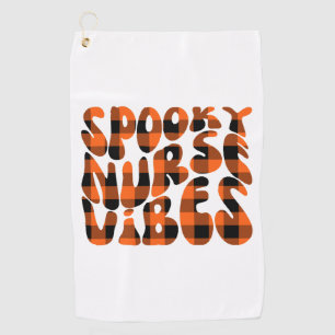 Cute Spooky Nurse Halloween Golf Towel