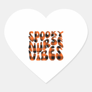 Cute Spooky Nurse Halloween Heart Sticker