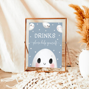 Cute Spooky One Halloween Drinks Sign