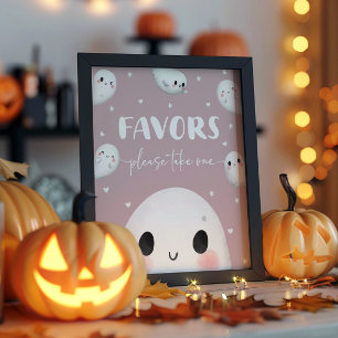 Cute Spooky One Halloween Favours Sign