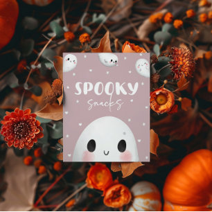 Cute Spooky One Halloween Snacks Sign