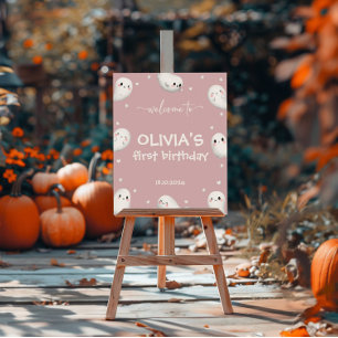 Cute Spooky One Halloween Welcome Sign