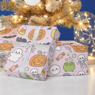 Cute Spooky Party Gift Wrap,Fun Halloween Wrapping Paper