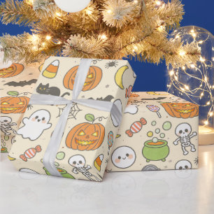 Cute Spooky Party Gift Wrap,Fun Halloween Wrapping Paper