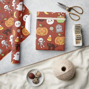 Cute Spooky Party Gift Wrap,Fun Halloween Wrapping Paper