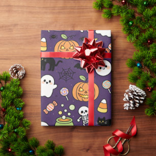 Cute Spooky Party Gift Wrap,Fun Halloween Wrapping Paper