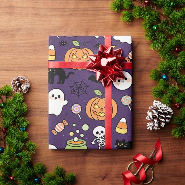 Cute Spooky Party Gift Wrap,Fun Halloween Wrapping Paper (Holiday Gift)