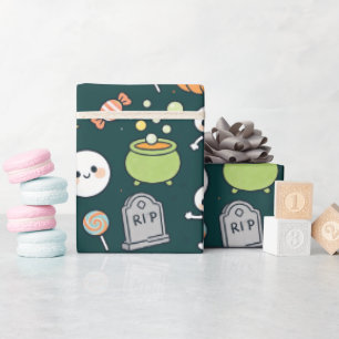 Cute Spooky Party Gift Wrap,Fun Halloween Wrapping Paper