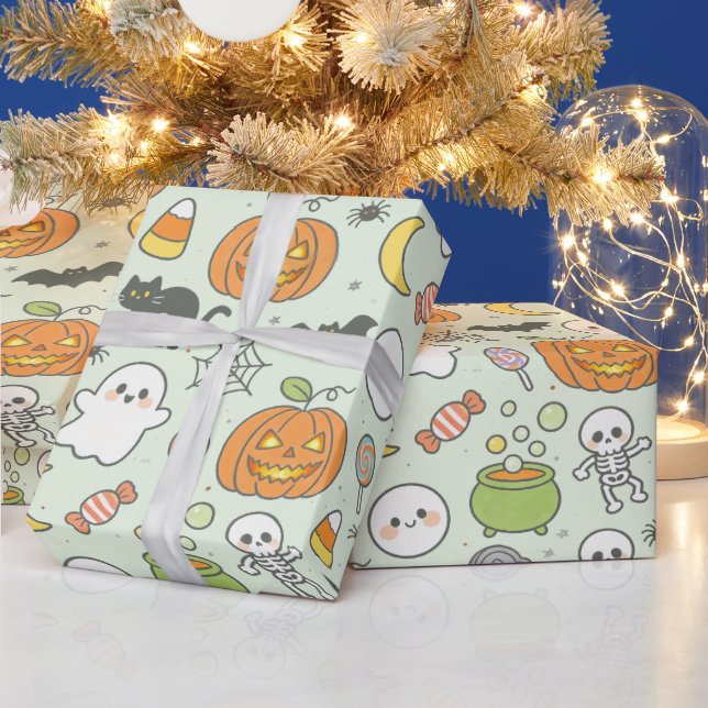 Cute Spooky Party Gift Wrap,Fun Halloween Wrapping Paper (Holidays)