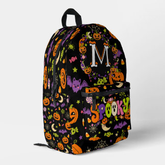 Cute Spooky Retro Kawaii Halloween Candy Pumpkins Printed Backpack