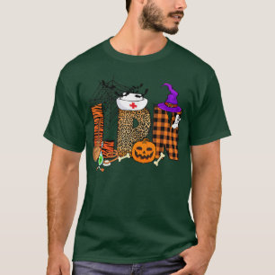 Cute Spooky Season Funny LPN Nurse Halloween Costu T-Shirt