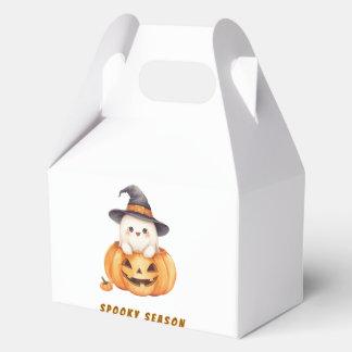 Cute Spooky Season Halloween Ghost Pumpkin Favour Box
